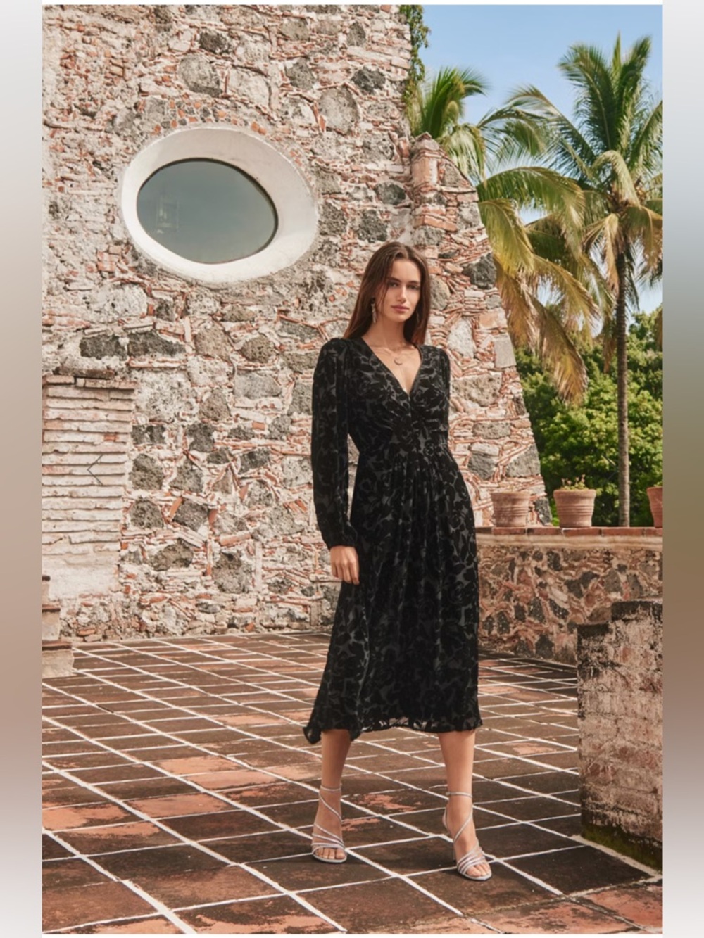 Johnny Was Jade Black Wynnter Midi Dress